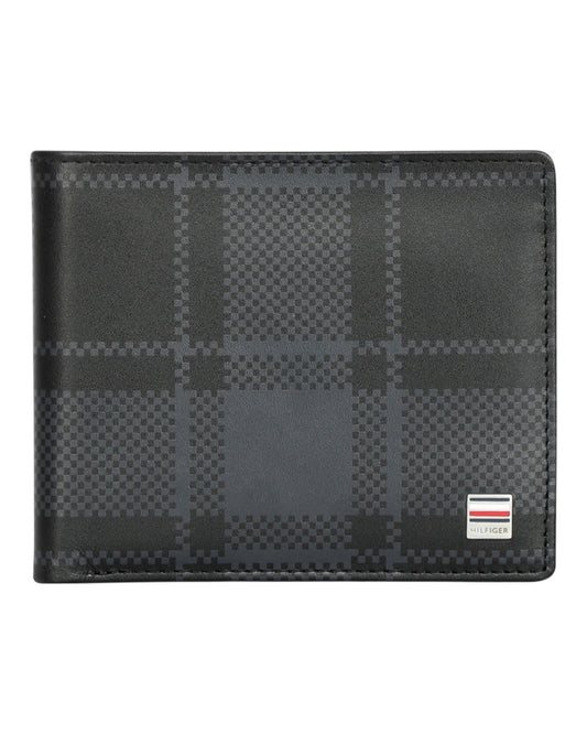 Tommy Hilfiger Men Checked Wallet |Black|