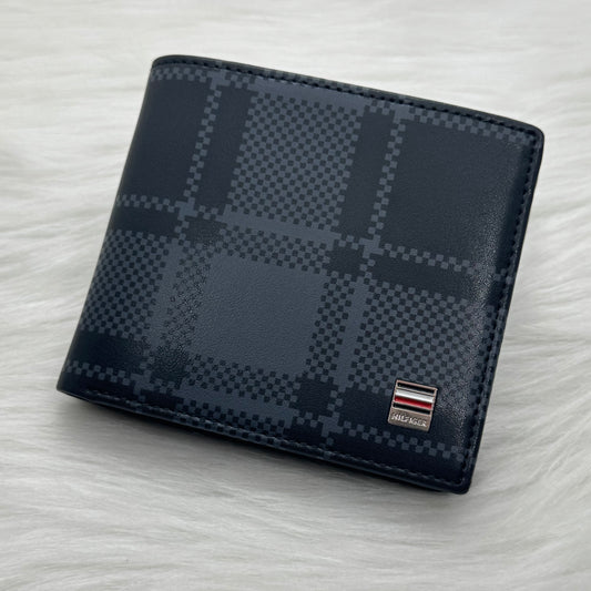 Tommy Hilfiger Men Checked Wallet |Black|