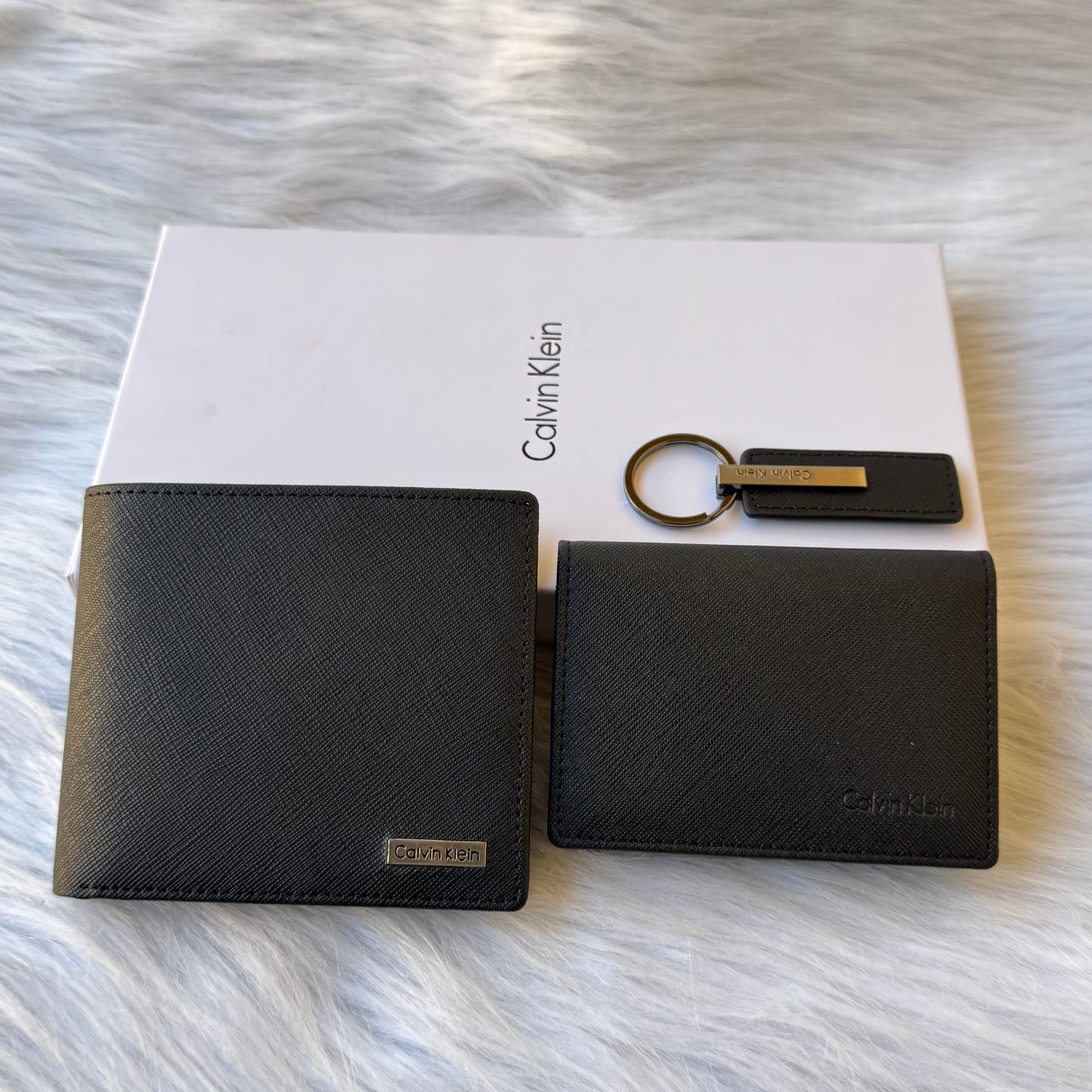 Calvin Klein Set Wallet , Card Holder & Medal |Black|