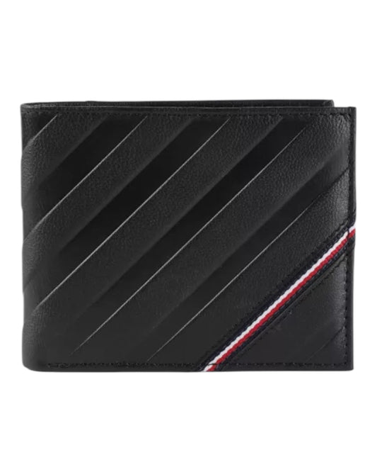 Tommy Hilfiger Black Textured Wallet |Black|