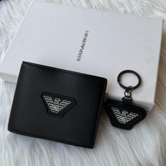 Emporio Armani Set Wallet & Medal |Black|