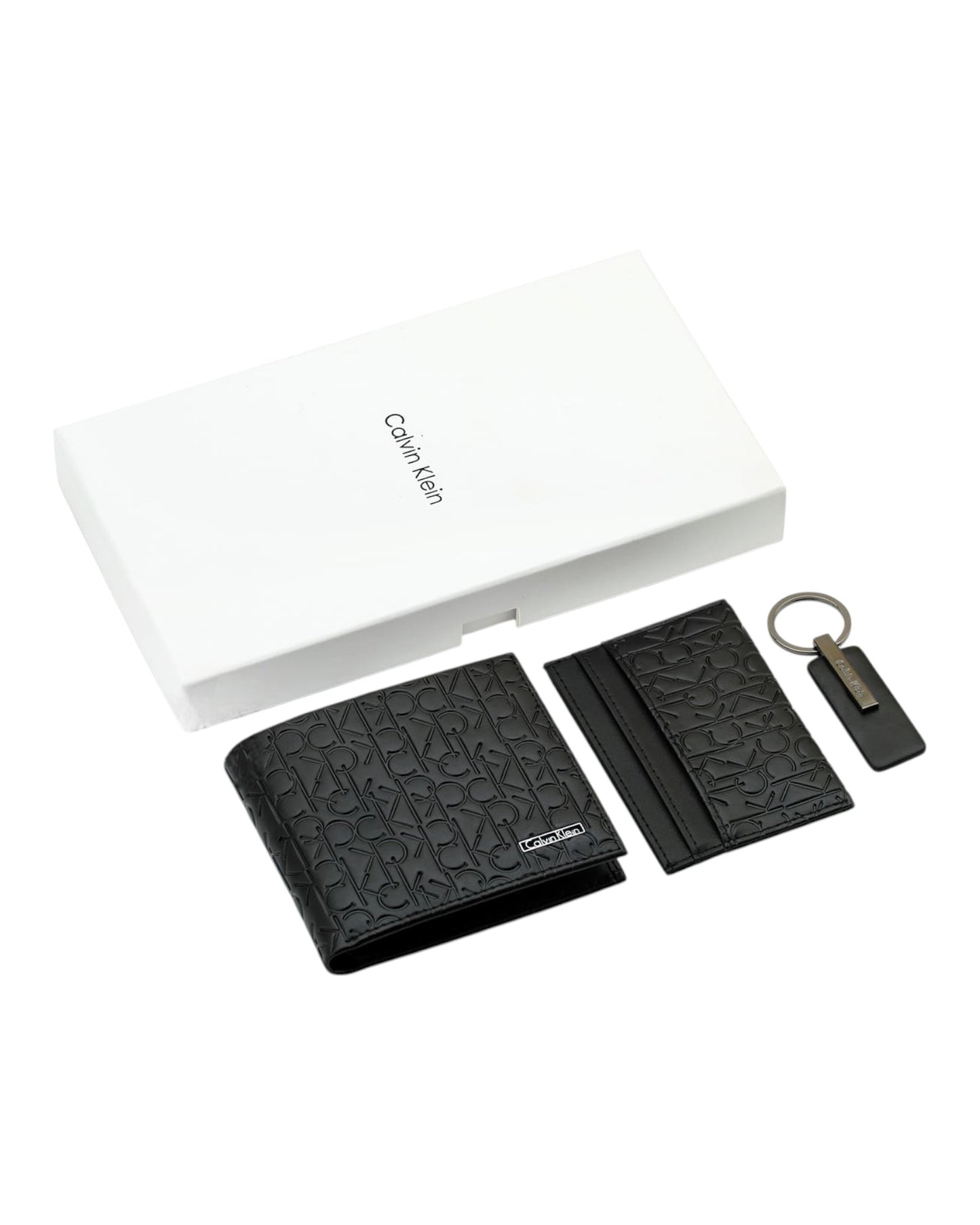 Calvin Klein Set Wallet , Card Holder & Medal |Black|